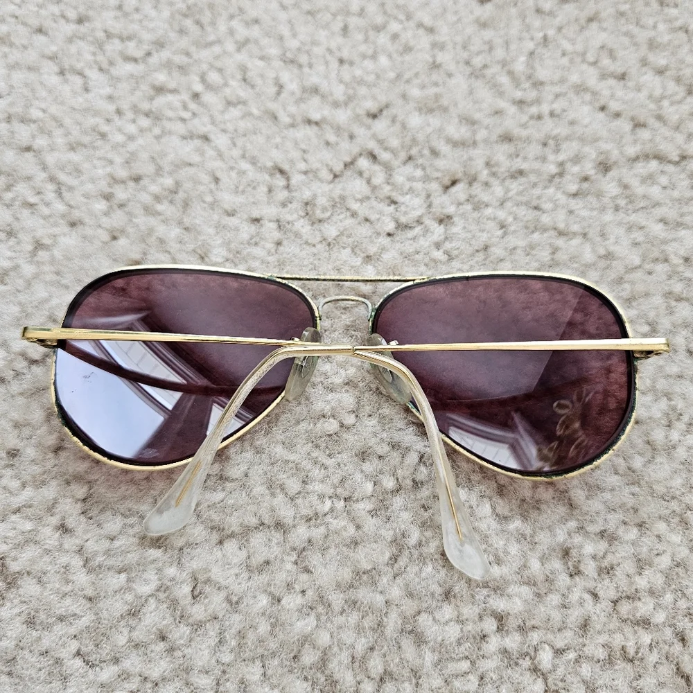 Vintage B&L Ray Ban USA sunglasses gold frames brown lenses